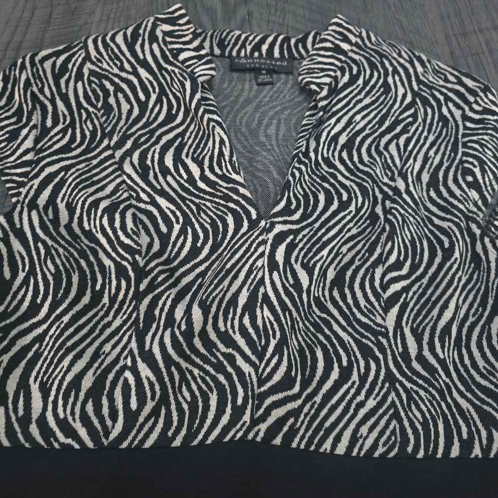Connected Apparel Black and White Dress - Picture 3 of 6